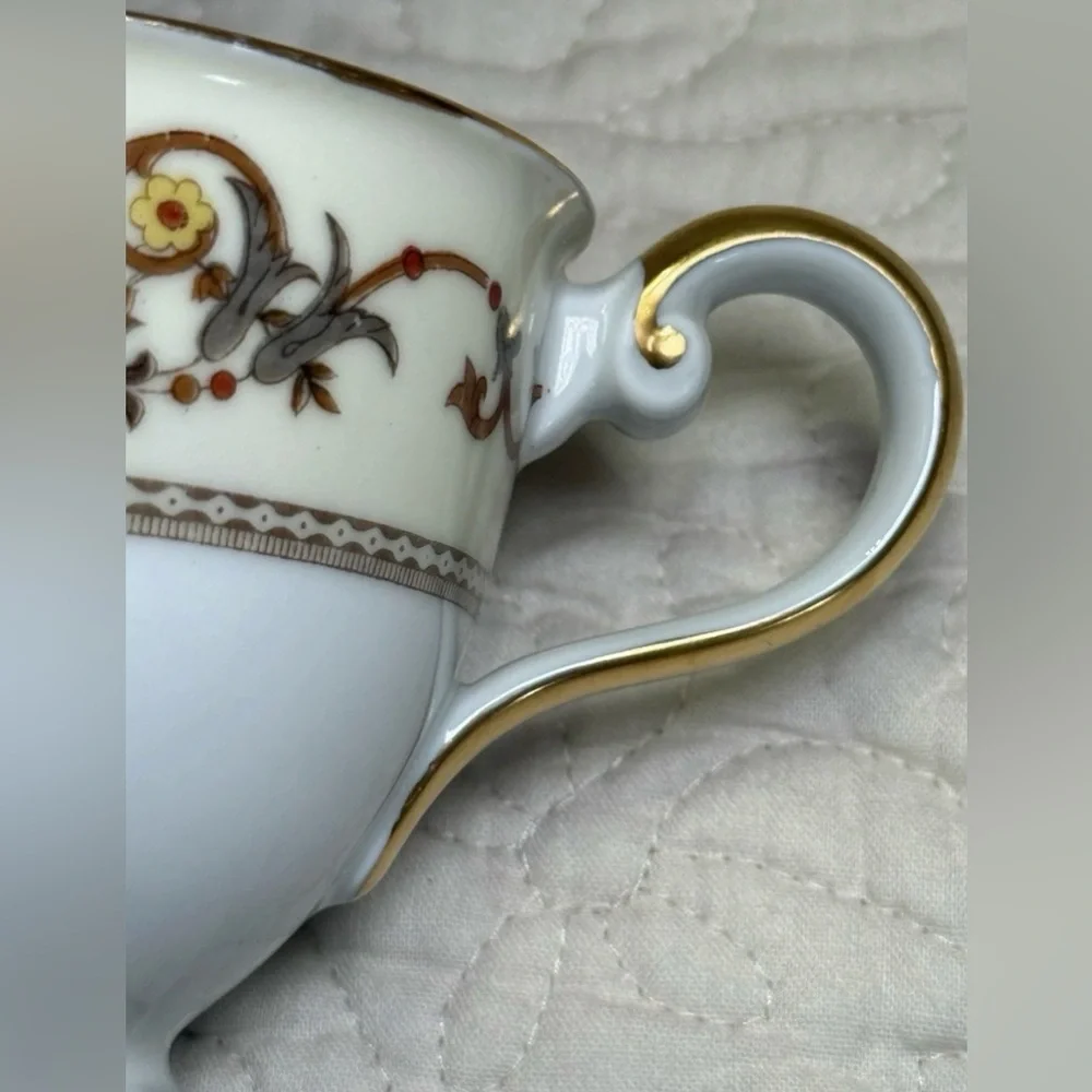Vtg Meito Ivory China Creamer Royal Embassy Occupied Japan 22 Kt Gold 3
